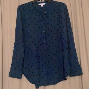 Old Navy polka dot long sleeve tunic size large